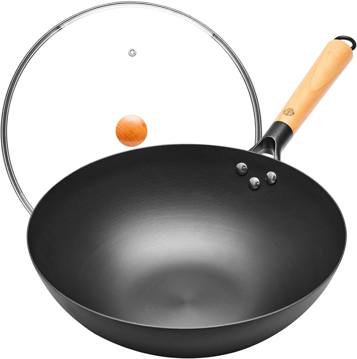 中華鍋 32cm 炒め鍋 深型 鉄鍋 IH ガス対応 業務用 家庭用 蓋付き 焦げ付き防止 お手入れ簡単 中華料理 多機能