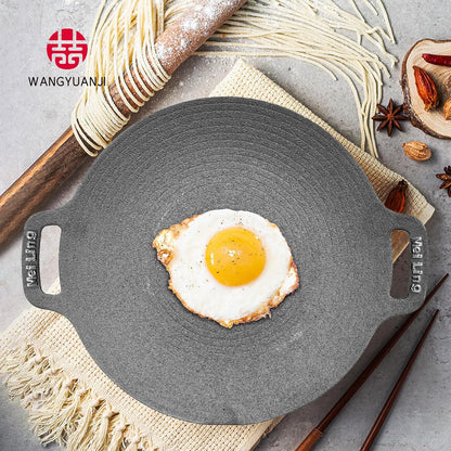 マルチグリドル 28cm IH ガス 焚き火 直火対応 铸鉄 コーティングなし 鉄板 焼肉 キャンプ アウトドア バーベキュー オイルブラシ スコップ付き (ブラック, 28cm)